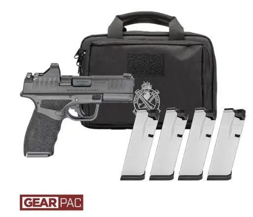 SPRINGFIELD ARMORY HELLCAT PRO 9MM PISTOL U DOT GEAR PAC VIRIDIAN RFX11,BAG,4 MAGS